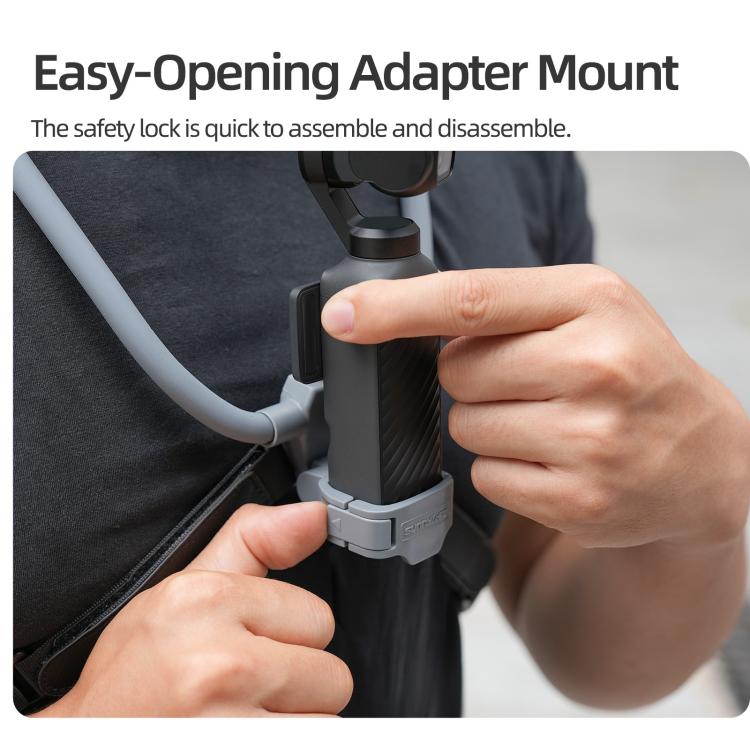 Soporte ajustable para cuello Sunnylife, ideal para vídeos POV, vlogs y selfies, con correa para el cuerpo para DJI Osmo Poc…