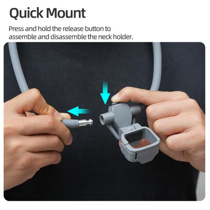 Soporte ajustable para cuello Sunnylife, ideal para vídeos POV, vlogs y selfies, con correa para el cuerpo para DJI Osmo Poc…