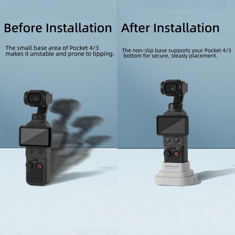 Base de soporte desmontable Sunnylife para auto y escritorio, compatible con /3 para DJI Osmo Pocket 4 (rosa) — imagen 12
