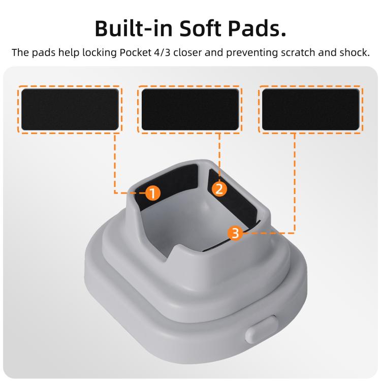 Base desmontable Sunnylife para auto y escritorio, soporte estabilizador de escritorio (negro) para DJI Osmo Pocket 4 — imag…
