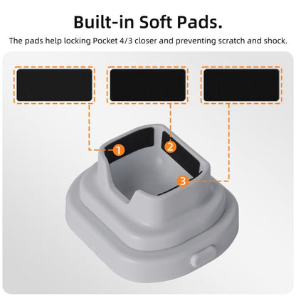 Base desmontable Sunnylife para auto y escritorio, soporte estabilizador de escritorio (negro) para DJI Osmo Pocket 4 — imag…