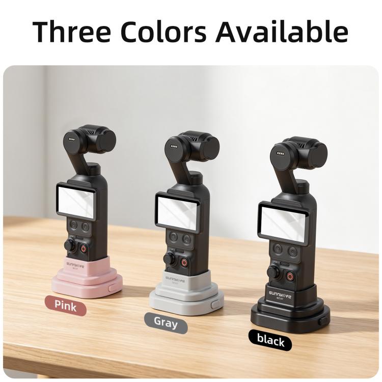 Base de soporte desmontable Sunnylife para auto y escritorio, compatible con /3 para DJI Osmo Pocket 4 (rosa) — imagen 3
