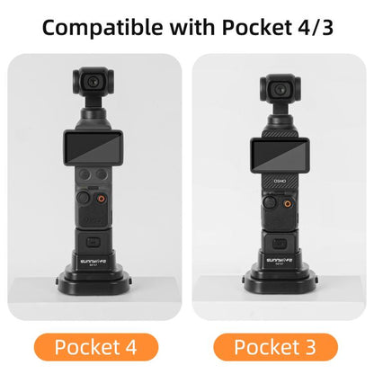 Base desmontable Sunnylife para auto y escritorio, soporte estabilizador de escritorio (negro) para DJI Osmo Pocket 4 — imag…