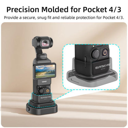 Base desmontable Sunnylife para auto y escritorio, soporte estabilizador de escritorio (negro) para DJI Osmo Pocket 4 — imag…