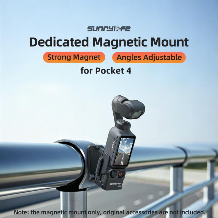 Soporte magnético multifuncional de sobremesa Sunnylife para DJI Osmo Pocket 4 (negro) — imagen 3