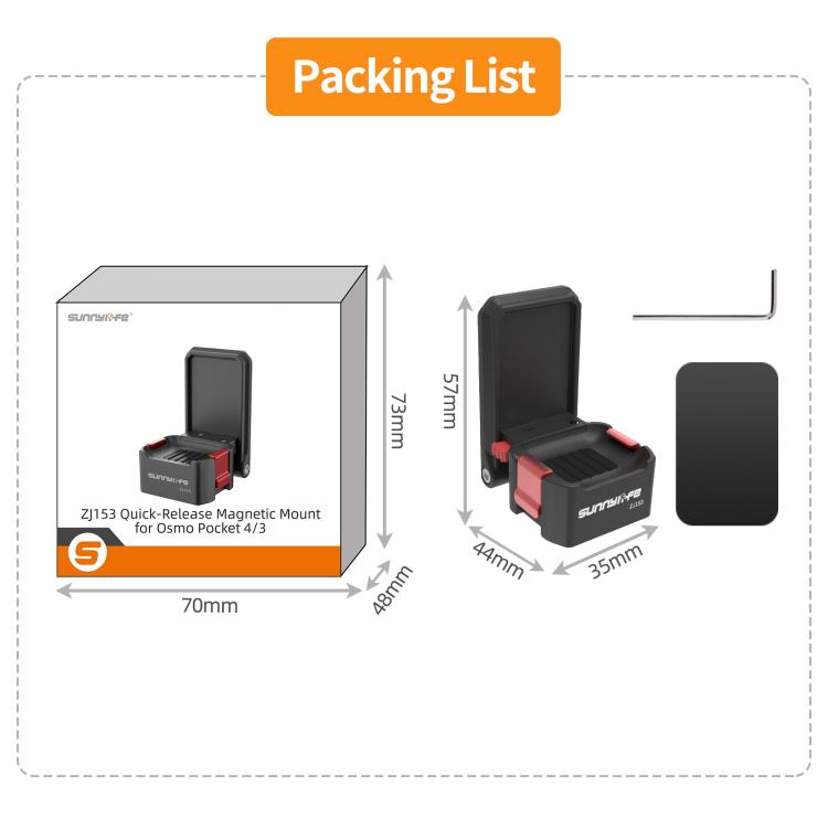Soporte magnético de liberación rápida Sunnylife, base de mesa con soporte de plástico y ángulos ajustables para DJI Osmo Po…