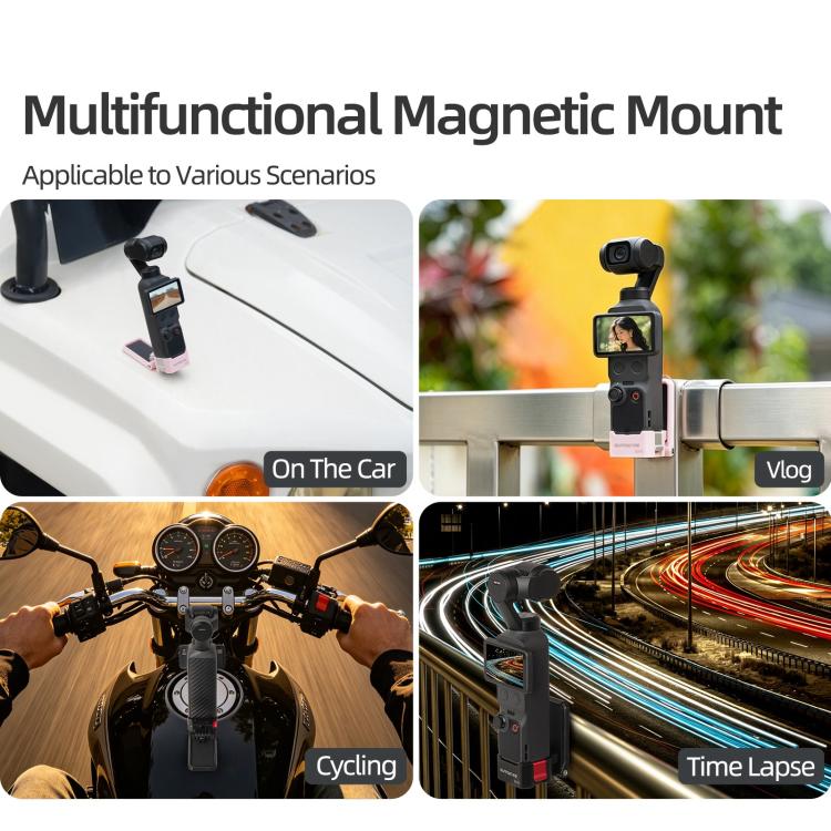 Soporte magnético de liberación rápida Sunnylife, base de mesa con soporte de plástico y ángulos ajustables para DJI Osmo Po…