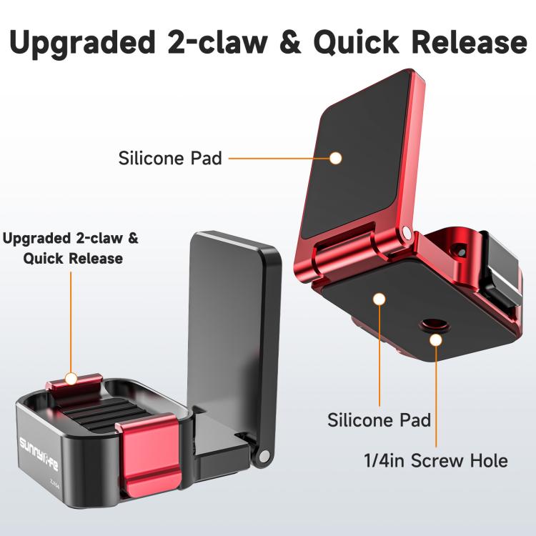 Soporte magnético de mesa Sunnylife de metal de liberación rápida para DJI Osmo Pocket 4 (negro) — imagen 13
