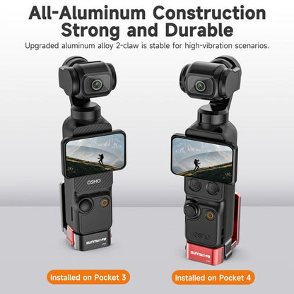 Soporte magnético de mesa Sunnylife de metal de liberación rápida para DJI Osmo Pocket 4 (negro) — imagen 4