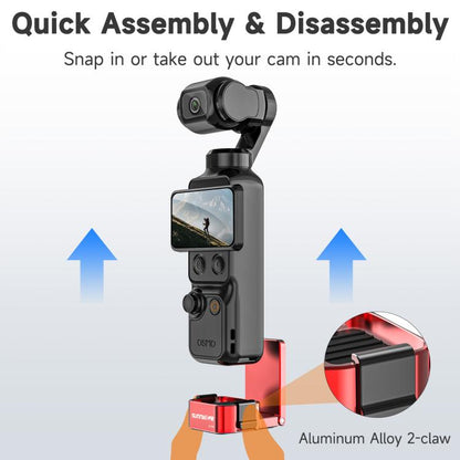 Soporte magnético de mesa Sunnylife de metal de liberación rápida para DJI Osmo Pocket 4 (rojo) — imagen 5