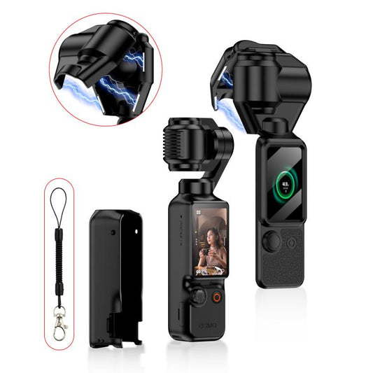 Cubierta de Gimbal GKK, protector de cámara, pantalla, cuerpo, cubierta magnética completa para DJI Osmo Pocket 4 (negro)