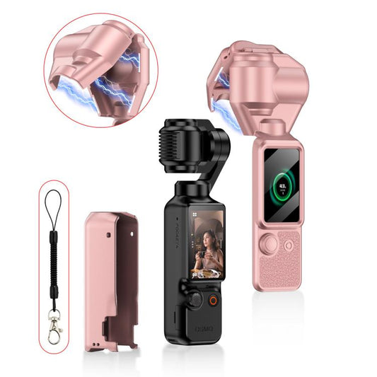 Cubierta de Gimbal GKK, protector de cámara, pantalla, cuerpo, cubierta magnética completa para DJI Osmo Pocket 4 (rosa)