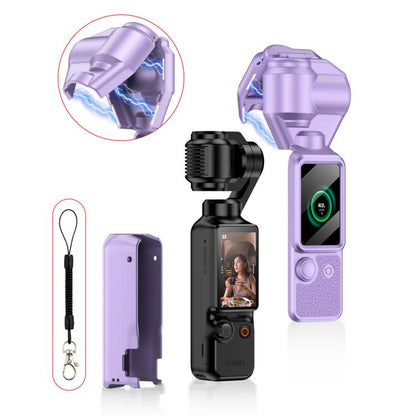 Funda protectora magnética completa para cámara y estabilizador GKK para DJI Osmo Pocket 4 (morado)