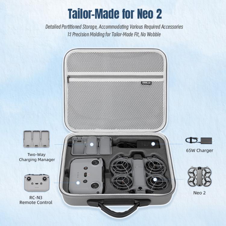 Bolsa de hombro para almacenamiento 2 STARTRC para DJI Neo (Gris) — imagen 10