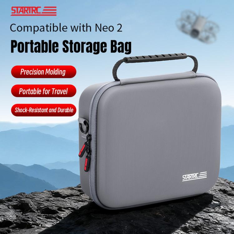 Bolsa de transporte tipo bandolera para dron 2 STARTRC de poliuretano para DJI Neo (gris) — imagen 3