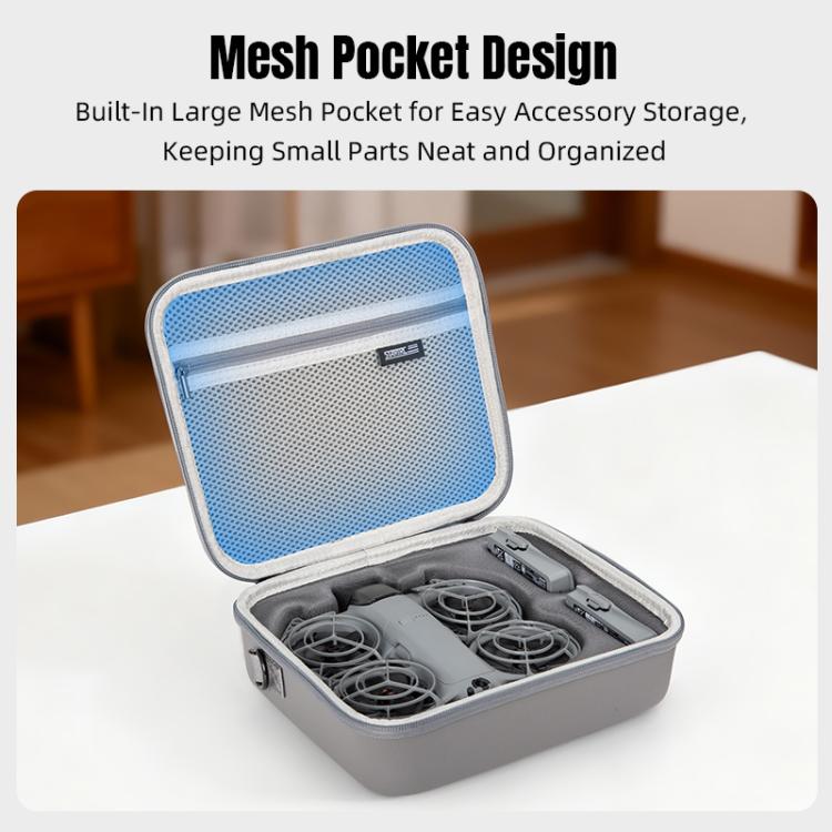 Bolsa de transporte tipo bandolera para dron 2 STARTRC de poliuretano para DJI Neo (gris) — imagen 10