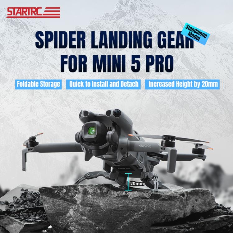 Soporte de entrenamiento de tren de aterrizaje elevado independiente tipo araña STARTRC para DJI Mini 5 Pro (Gris) — imagen 5