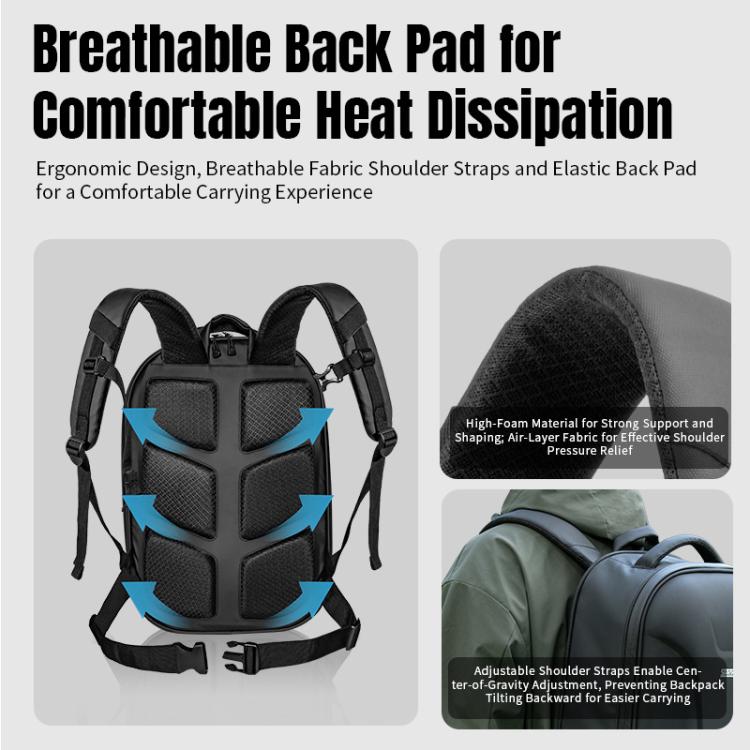 Mochila rígida impermeable STARTRC para DJI Mavic 4 Pro (negra) — imagen 11