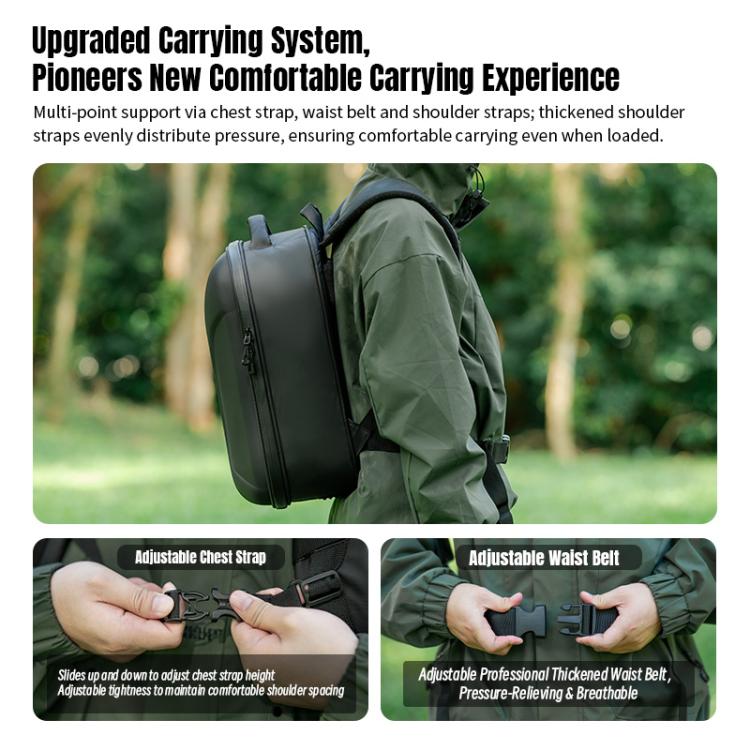 Mochila rígida impermeable STARTRC para DJI Mavic 4 Pro (negra) — imagen 12
