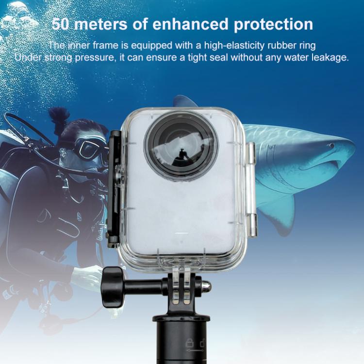 Carcasa impermeable, resistente al agua hasta 50 m de profundidad, con tapa de silicona para la lente para DJI Osmo 360 (tra…