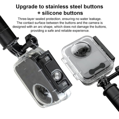 Carcasa impermeable, resistente al agua hasta 50 m de profundidad, con tapa de silicona para la lente para DJI Osmo 360 (tra…