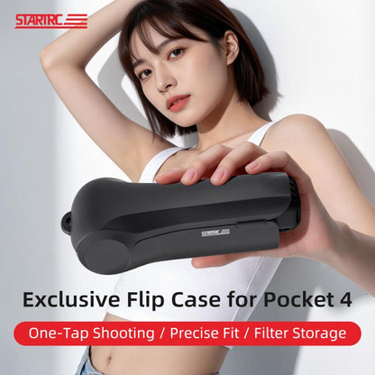 Funda protectora con tapa abatible para caja de almacenamiento STARTRC de para DJI Osmo Pocket 4 (negra) — imagen 5