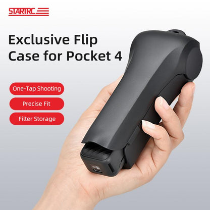 Funda protectora con tapa abatible para caja de almacenamiento STARTRC de para DJI Osmo Pocket 4 (negra) — imagen 6