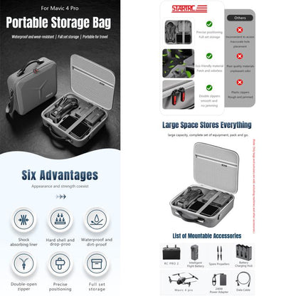 Bolso bandolera de PU STARTRC para DJI Mavic 4 Pro (gris) — imagen 5
