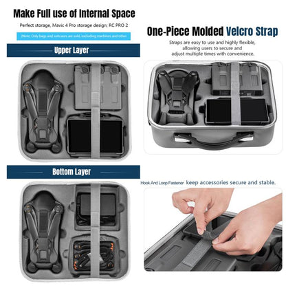 Bolso bandolera de PU STARTRC para DJI Mavic 4 Pro (gris) — imagen 7