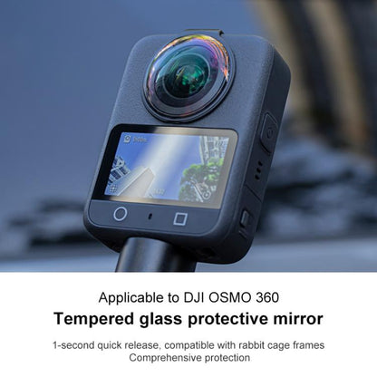 Lente de vidrio Protector de templado óptico para cámara para DJI Osmo 360 (negro) — imagen 3