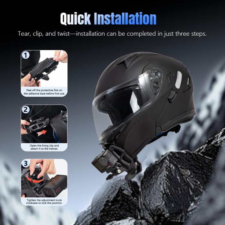 Clip de montaje para casco STARTRC para GoPro, Insta360, y otras cámaras de acción (negro) — imagen 10