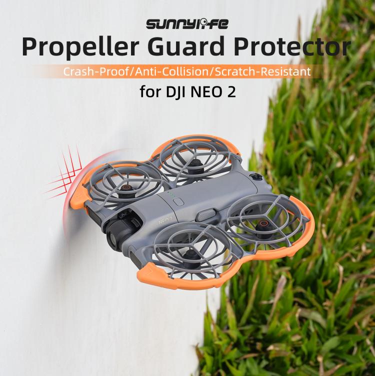 Hélice Protector de colorido Sunnylife, anillo de parachoques, cubierta anticolisión para DJI Neo (naranja) — imagen 3
