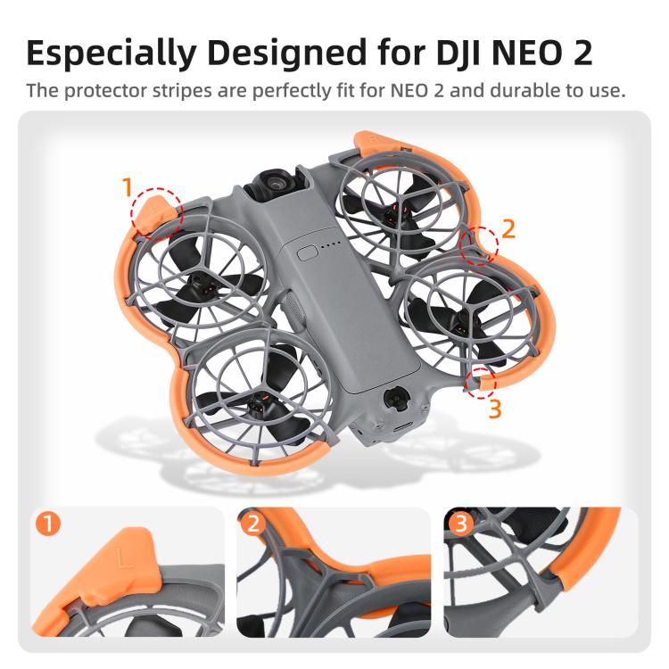 Hélice Protector de colorido Sunnylife, anillo de parachoques, cubierta anticolisión para DJI Neo (naranja) — imagen 8