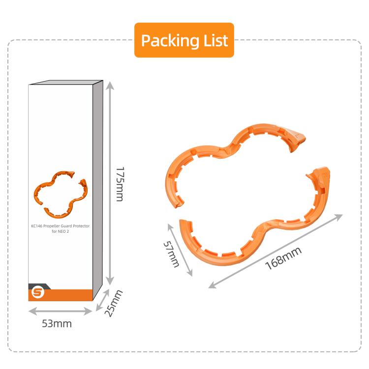 Hélice Protector de colorido Sunnylife, anillo de parachoques, cubierta anticolisión para DJI Neo (naranja) — imagen 10