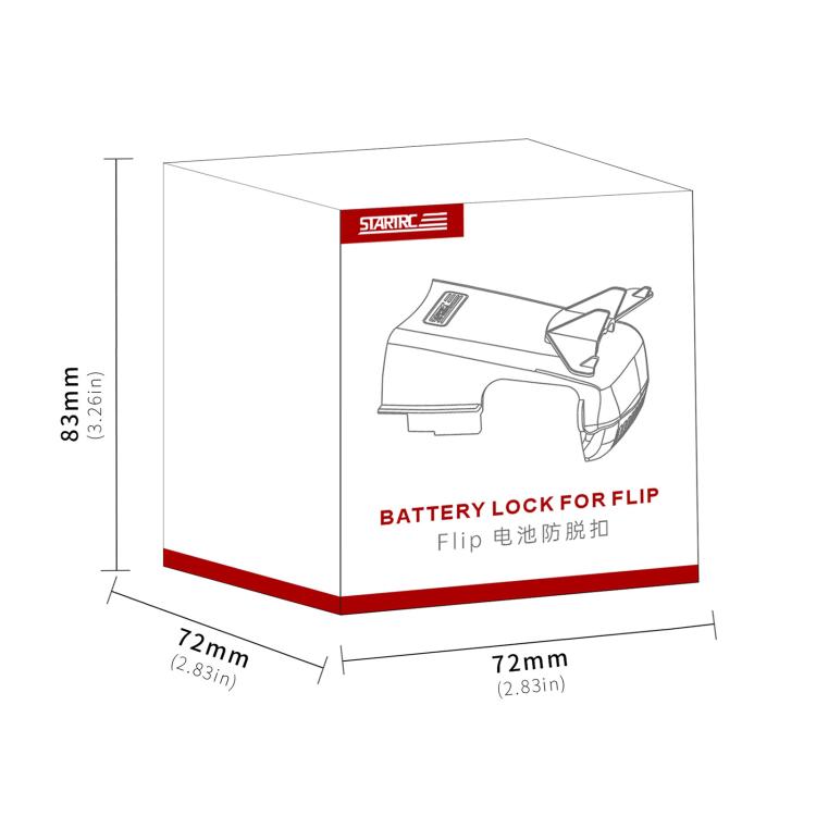 Cubierta de cola voladora de liberación rápida para batería STARTRC para DJI Flip (blanca) — imagen 4
