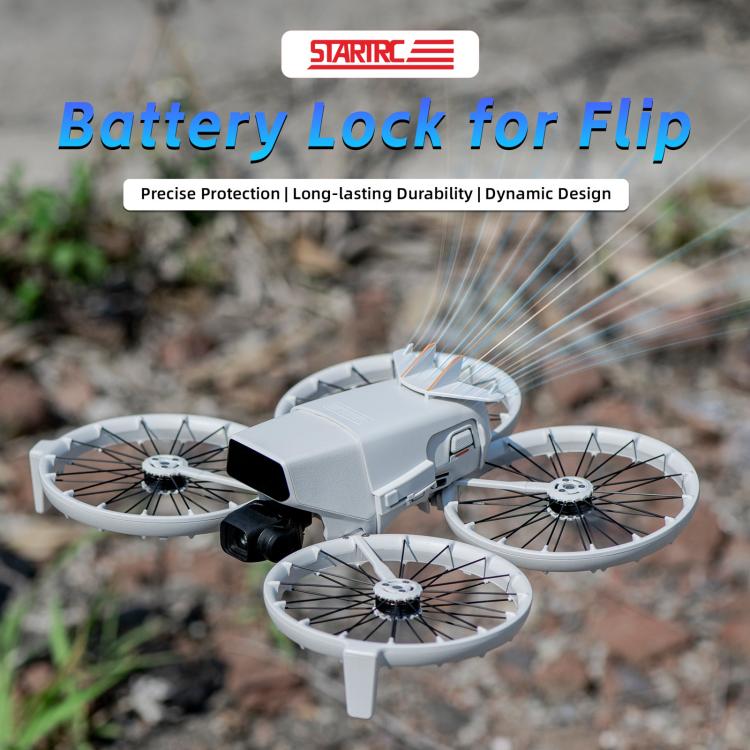 Cubierta de cola voladora de liberación rápida para batería STARTRC para DJI Flip (blanca) — imagen 5