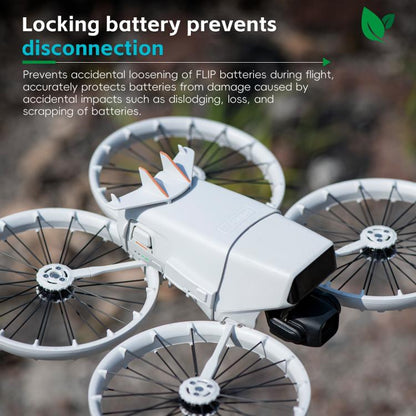Cubierta de cola voladora de liberación rápida para batería STARTRC para DJI Flip (blanca) — imagen 6