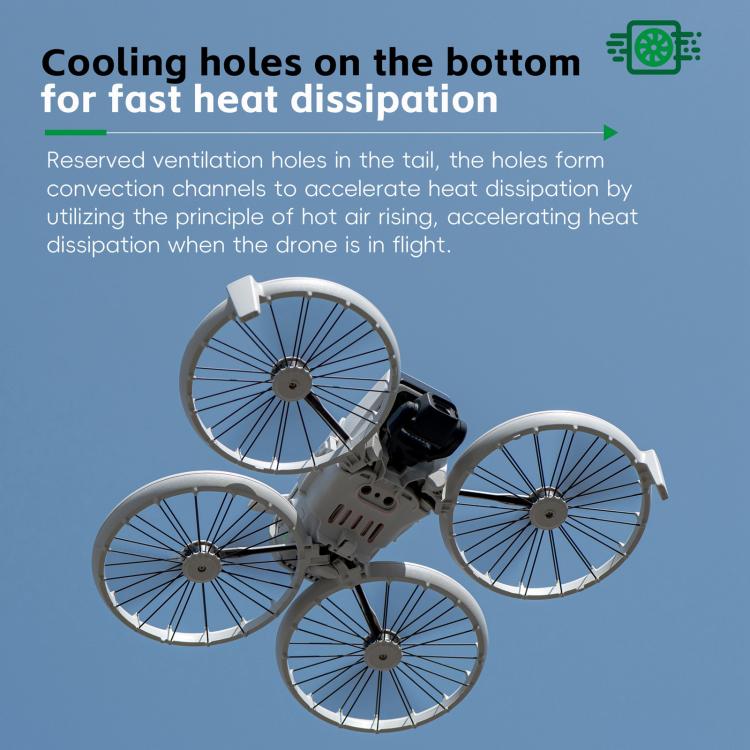 Cubierta de cola voladora de liberación rápida para batería STARTRC para DJI Flip (blanca) — imagen 8