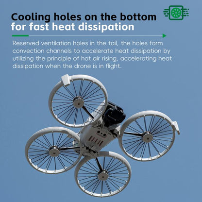 Cubierta de cola voladora de liberación rápida para batería STARTRC para DJI Flip (blanca) — imagen 8