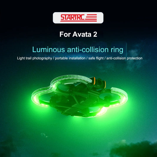 Anillo anticolisión protector de hélice LED para dron STARTRC para DJI Avata 2 (transparente) — imagen 2