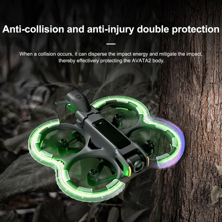 Anillo anticolisión protector de hélice LED para dron STARTRC para DJI Avata 2 (transparente) — imagen 4