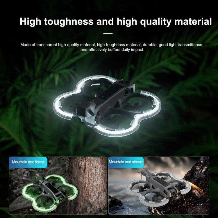 Anillo anticolisión protector de hélice LED para dron STARTRC para DJI Avata 2 (transparente) — imagen 5
