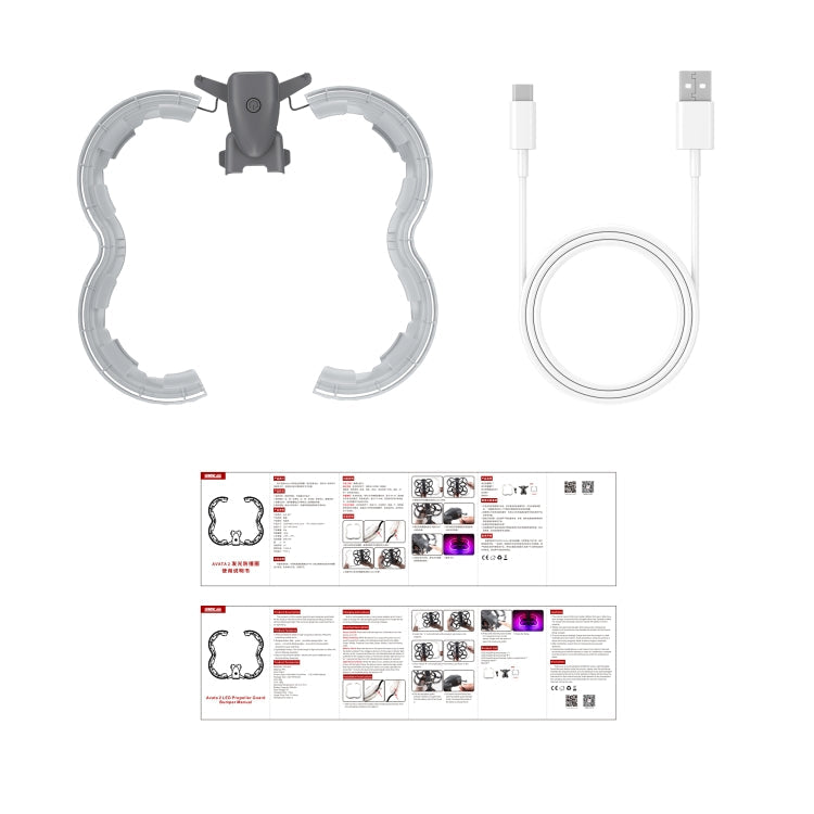 Anillo anticolisión protector de hélice LED para dron STARTRC para DJI Avata 2 (transparente) — imagen 8