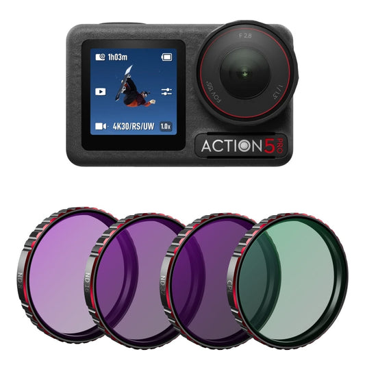 Filtro de lente de cámara STARTRC 4 en 1 CPL ND8 ND16 ND32 para DJI Osmo Action 5