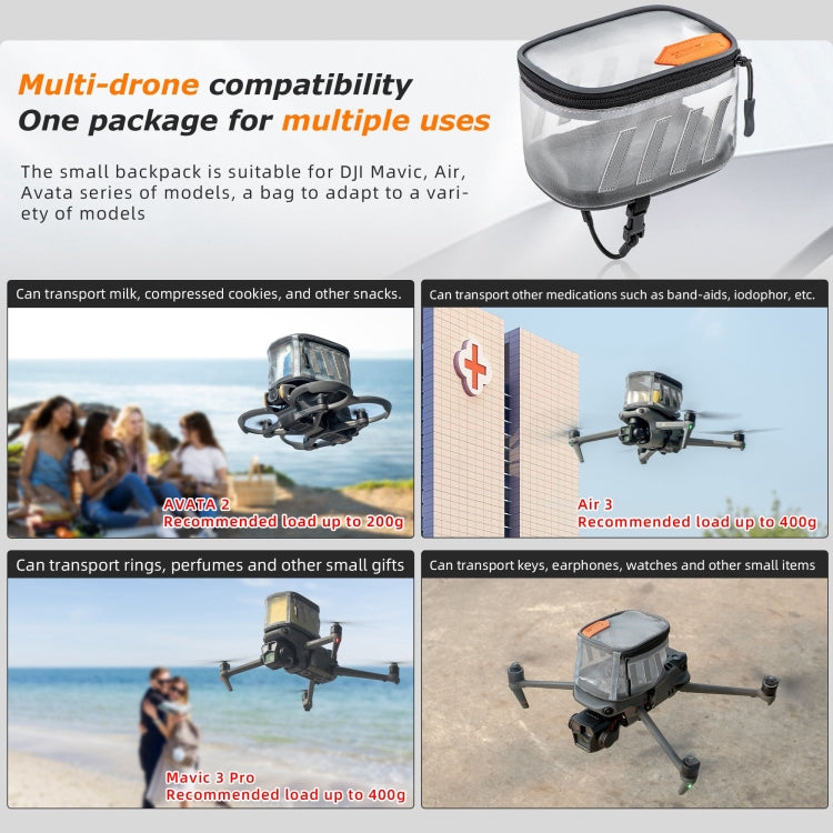 Mochila pequeña para colgar en la espalda STARTRC para DJI Avata (gris) — imagen 3