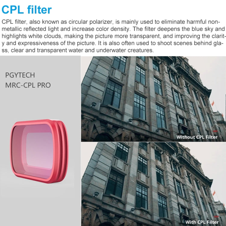 Filtro de lente de color 3 piezas PGYTECH P-18C-012 CPL / ND8 / ND16 de buceo profesional para DJI Osmo Pocket — imagen 7