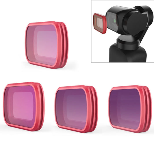 Filtro de lente de color 4 piezas PGYTECH P-18C-014 ND / PL de buceo profesional para DJI Osmo Pocket