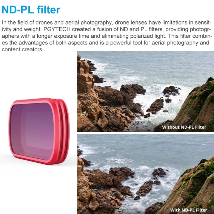 Filtro de lente de color 4 piezas PGYTECH P-18C-014 ND / PL de buceo profesional para DJI Osmo Pocket — imagen 7