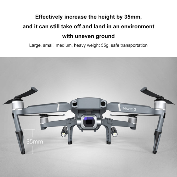 Soporte PGYTECH P-HA-030 LED Luz de vuelo nocturno Absorción de golpes Aterrizaje alto para DJI Mavic 2 — imagen 3