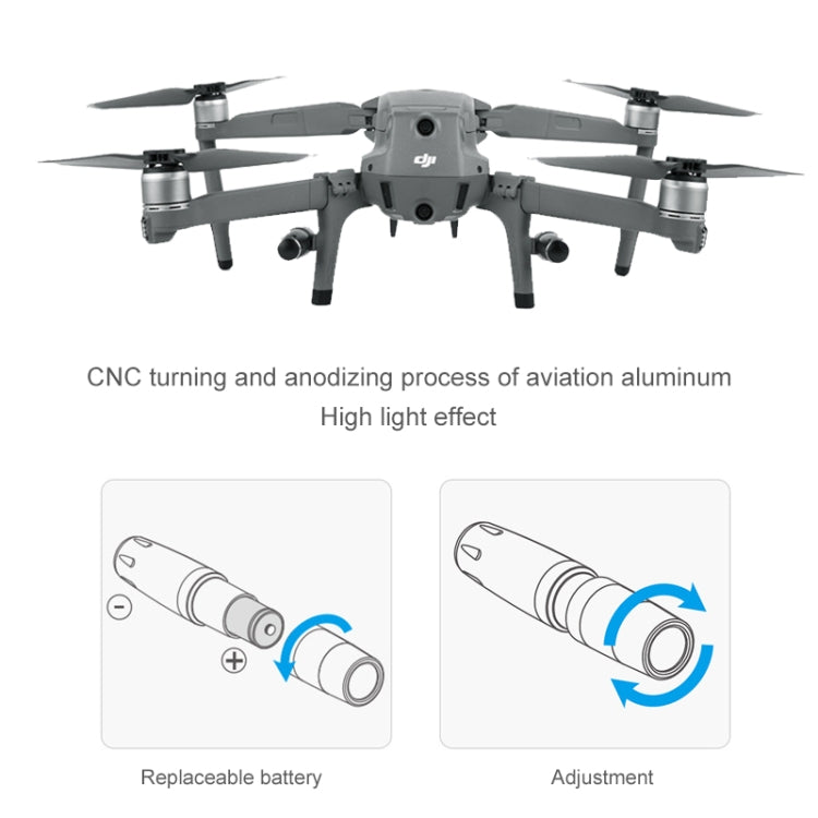 Soporte PGYTECH P-HA-030 LED Luz de vuelo nocturno Absorción de golpes Aterrizaje alto para DJI Mavic 2 — imagen 7